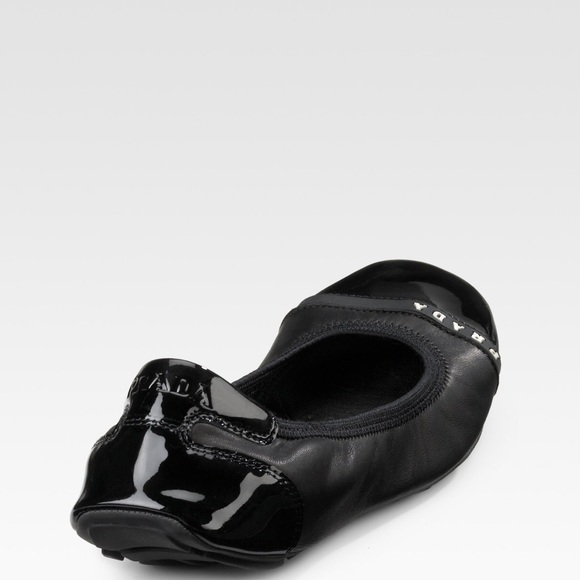 prada black ballet flats